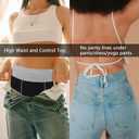 OLIKEME High Waisted Underwear for Women Tummy Control Cotton Plus Size Full Coverage Packs Ladies Panties Briefs (M)