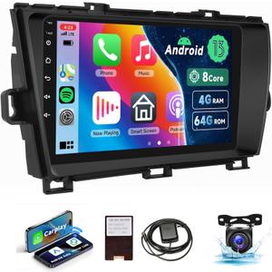 8Core 4G+64G Car Radio for Toyota Prius 2010-2015 with Original JBL Navigation, Rimoody Android Car Stereo 9 Inch Touchscreen Carplay Android Auto GPS WiFi DSP Mirror Link Bluetooth FM Backup Camera