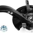 Front Right Steering Knuckle & Wheel Bearing Hub Assembly for Honda Accord 2003-2007 2.4L L4 (Automatic Transmission 26 Spline Only, Not for Accord 3L), 698-400 698400 44300SDAA52, Passenger Side