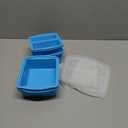 Silicone Freezer Trays With Lids, Set Of 4 - With 1cup And 2 Cup Silicone Freezer Molds For Freezing Soups, Sauces And Individual Microwave Safe (4 Pack Blue)