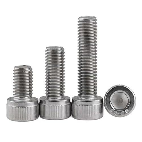 M3-0.5 x 27mm Socket Head Cap Screws Metric, Hex Socket Screw, Allen Socket Drive, 304 Stainless Steel (A2-70), Full Thread, Bright Finish, Machine Thread, DIN912,40 Pcs