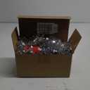 50 Ft Metallic Twist Hanging Tinsel Garland - Silver Christmas Tree Decoration