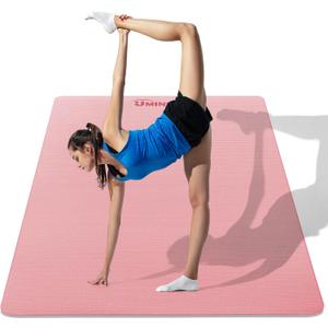 UMINEUX Large Yoga Mat for Men and Women 1/4 & 2/5 Inch Extra Thick TPE Fitness Mat for Home Gym Workout, Non-Slip, Eco Friendly Exercise Mat for Yoga, Pilates, Stretching, Meditation