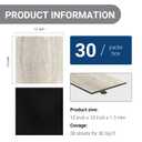 30-Pack 30Sq Self Adhesive Vinyl Floor Tiles - 12x12 Inch Peel and Stick Floor Tile, Waterproof & Thicker Marble Pattern Flooring, Removable Tiles for, Bathroom, Bedroom (Pattern Marble)