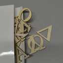 Hicarer 48 Pieces 2 Inch Wooden Greek Letters Single Layer Unfinished Wood Greek Alphabets Wood Letters for DIY Arts and Crafts Home Decorations Making