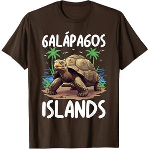 Retro Galapagos Tortoise Galapagos Islands Souvenir TShirt, M