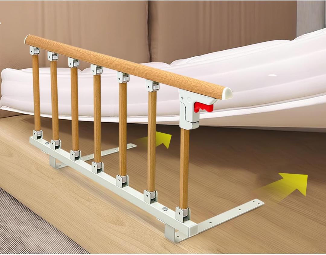 Bed Rails for Elderly Adults Safety – Bed Assist Rail & Side Support Handle for Seniors, Under Mattress Bar for Fall Prevention, Foldable Medical Support Device (37×18 in), 37.8"W x 20.5"H