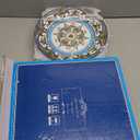 fanquare 10 Inch Porcelain Dinner Plates Set of 4, Lace Dishes Set for Salad, Pasta, Soup, Dessert, Blue Roses