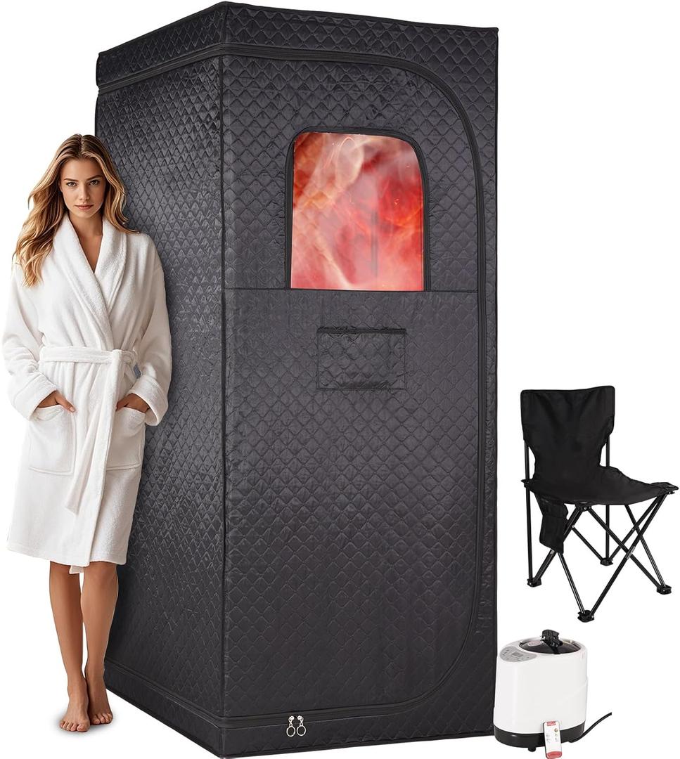 Somavapor Portable Sauna Box Steam Room: Home Sauna Tent Kit for Personal Full Body Use Detox and Relaxation