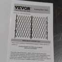VEVOR 5'H x 10'W Double Folding Security Gate, Black, 50 Sq Ft