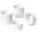 LE TAUCI Sauce Cups 2 OZ, Small Dipping Bowls, Mini Ceramic Ramekins Souffle Dishes, Sauce Dip Bowls for Charcuterie Boards, Microwave & Oven Safe, Set of 6, White