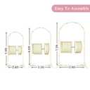 Wedding Arch Backdrop Stand, Gold Metal Arch Backdrop Stand for Wedding Baby Shower, Birthday, Anniversary, Graduation Garden Balloon Arch Decoration (Gold-5.9+6.6+7.2ft)