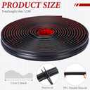 32.8ft x 1.25 Inch Flexible Peel and Stick Molding Trim for Wall, Baseboard, Backsplash, Tile Edge, Chair Rail, Mirror-self Adhesive Moulding Trim for Bathroom Wall Door Floor Window, Black