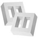 Bates- Screwless Decorator Wall Plates, White, 10 Pack, Screwless 2 Gang Wall Plate, Switch Cover Plate, Electrical Outlet Cover