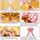 Wonderjune 30 Inch Big Car Bow - Giant Sweet 16 Birthday Bow Gift Wrapping Decoration for Surprise Party, Birthday Decorations(Rose Gold)