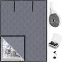 Window Insulation for Winter 3 Layer 63" x 47" Oxford Thermal Insulated Window Curtain Gray Window Insulation Kit Keeps Your Home Warm Insulated Window Cover Window Cover for Winter