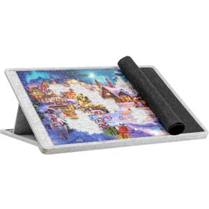 Lavievert 1000 Pieces Tilting Jigsaw Puzzle Board with Cover, 3 Angle Adjustable Puzzle Table, Lightweight Felt Jigsaw Mat with Stand, Portable Puzzle Saver for Easy Transport & Storage