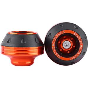 Front Fork Frame Sliders Wheel Crash Protector, Keenso CNC Aluminum Front Fork Wheel Frame Sliders Motorbike Falling Scooter Moped(Orange)