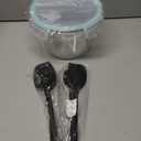 Rotund Sourdough Starter Kit,Large Capacity Sourdough Starter Jar with Airtight Lids,Glass Sourdough Bread Baking Supplies ,Bread Starter Tools,Fermentation Containers Kit with Silicone Spoon(2.8L)