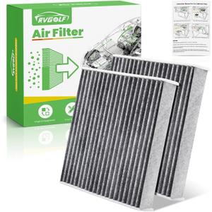 2-Pcs Cabin Air Filter Air Conditioner with Activated Carbon for Nissan Rogue 2014-2020, Rogue Sport 2017-2022, Qashqai 2017-2022 Car Replacement for CF11854 CAF1941P Automotive Accessories