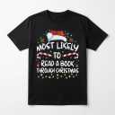 black Christmas shirt, Small Ladies