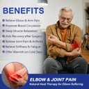 JOBYNA Elbow Heating Pad, Adjustable Tennis Elbow Pad for Men Women, 86-158 & Auto Shut Off, Arm Heat Therapy for Golfer's Elbow, Bursitis, Sprains, Strains, Tendonitis, and Arthritis