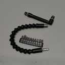 24pcs Flexible Drill Bit Extension Set, Hex Shank 105 Right Angle Drill Attachmen, Rotatable Joint Socket 1/4 3/8 1/2 In Hex Socket Adapter Bendable Drill-Bit-Extension Screwdriver Bit Kit (Yellow)