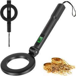 Metal Detector, Professional Gold Detector for Treasure Hunt, Waterproof 10" Search Coil with Intuitive LCD Display, Foldable Metal Detectors, High Accuracy Adjustable Metals Detectors