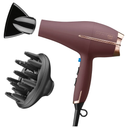 INFINITI PRO by CONAIR Hair Dryer, 1875W Blow Dryer with Diffuser and Concentrator Attachments, AC Motor with Ceramic Technology, 3 Heat & 2 Speed Settings, Plum