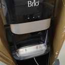 Brio Bottom Loading Water Cooler Dispenser for 5 Gallon Bottles - 3 Temperatures with Hot, Room & Cold Spouts, Child Safety Lock, LED Display with Empty Bottle Alert, Stainless Steel