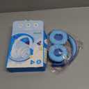 iClever BTH22 Kids Bluetooth Headphones, 60H Play Time, USB C Fast Charging, Bluetooth 5.4, AUX Cord,Safe Volume 74/85 dBA,Toddler Headphones for iPad/Tablet/Travel/School, Blue