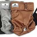 Pet Parents® Washable Dog Diapers (3pack) + Extendrs® of Durable Doggie Diapers, Premium Dog Diapers Female (X-Large, Natural)