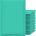 Extra Thick Bubble Mailers - Teal, 50 Pack, 6x10 Waterproof Padded Envelopes (Usable Size: 6x9), Durable Shipping Mailers for Jewelry, Handmade Goods, Crafts, and Fragile Items