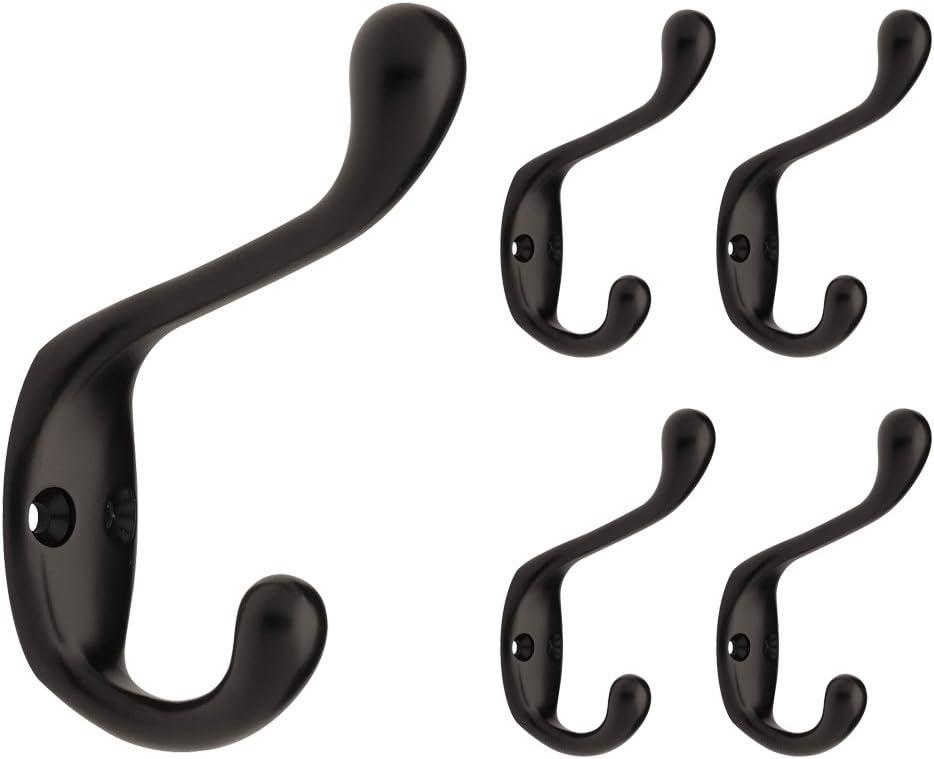 Franklin Brass B42302M-FB-C Heavy Duty Coat and Hat Hook, 5, Matte Black