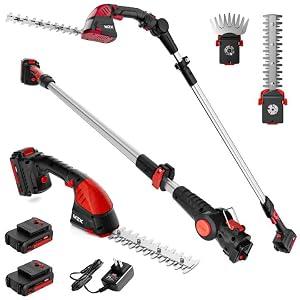2-in-1 Pole Mini Hedge Trimmer & Grass Shear.byyyy