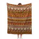 Aztec Pattern Throw Blanket, Super Soft and Warm Comfortable for Bedroom Home Decor, 50x60 Inches