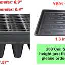 RooTrimmer 10 Pack 200 Cell Seed Starter Trays- Thick Durable Plastic Nursery Flats with Drainage Holes for Seedlings, Propagation, Seed Germination, Fits Shallow 1020 Trays