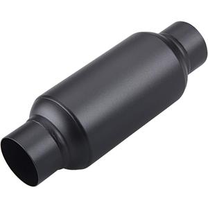 LCGP 2.5'' Inlet & 2.5" Outlet, Universal Resonator, 11.5'' Overall Length Stainless Steel Muffler/Weld On (Black)