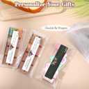 2 x TJYAEKLTD Chocolate Bar Wrappers with Stickers, 100 Pcs Chocolate Candy Bar Packaging Wrappers with 100 Pcs Fine Artisan Stickers, for DIYChocolate Lover Small Batched Custom Sweets (2.36 * 7.87in) (Clear)