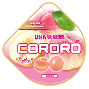 UHA Mikakuto Cororo Peach, 1.41 Oz, Pack 2