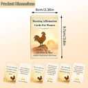 Rooster Morning Affirmation Cards for Women 55 Daily Mindset Cards for Confidence & Self Care Chicken Lover Gifts, Unique Birthday, Mothers Day & Christmas Idea