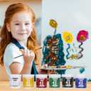 SNOWSUN Acrylic Paint Set, 6 Colors (1L/42.4 fl oz Each) Large Bulk Acrylic Paints, Gloss Non-Toxic Heavy Body Paints - Thick Art Paints for Multi-Surface Canvas Wood Ceramic Fabric Wall- Ideal for Artists & Beginners (titanium white,carbon black,red,yellow,green,blue)