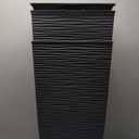 Worth Garden 22" Tall Planters Set of 2 - Plastic White Square Plant Pots - Modern Big Tapered Matte Wavy Tree Flower Pot for Indoor Outdoor Porch Deck