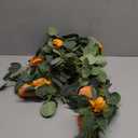 MISSPIN 2pcs Artificial Flowers Garland Spring Eucalyptus Garland Vintage Fake Flower Peony Rose Vine Greenery Decorative Wall Hanging Plant for Wedding Arch Door Arrangement Party Decor