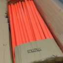 Orange Adjustable Height Agility Hurdle Set Multi-Function Soccer Trainning Pole Set Coaching Sticks with Rubber Base (4.9 FT)
