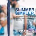 Minimalist Wallet Credit Card Holder Slim Wallet for Men Women, Soft Leather Front Pocket Wallet Small Compact Wallet Thin Card Case ID Window RFID Blocking Card Organizer Quick Access You Need (Dark Blue)