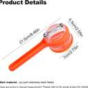 Orange Vegetable Peeler with Catcher, Double-Sided Stainless Steel Fruit Peeler, Citrus Carrot Potato Peeler Kitchen Essentials for Home 2 Pcs