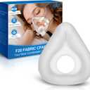 Replacement F20-Style Fabric Mask (Large), CPAP Full Face Cushion - Wrapped by Cotton for Airfit F20 & Airtouch F20,Effictive Moisture-Wicking & Redness-Reducing, All-Night Dryness & Comfort (Grey-L)