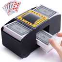 Xixter Automatic Card Shuffler for 2 Decks, Battery Powered Card Shuffler, Cards Shuffler Machine for Poker, Uno, Blackjack, Texas Hold'em, Skip-Bo, Home Card Games