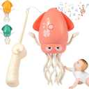 2 x Electric Dancing Squid ToysAutomatic Obstacle Avoidance Sensor Toys Upright & Crawling Two Modes,Rechargeable Magic Dancing Music Squid for Kids Boy Girl Birthday Gifts (Pink)